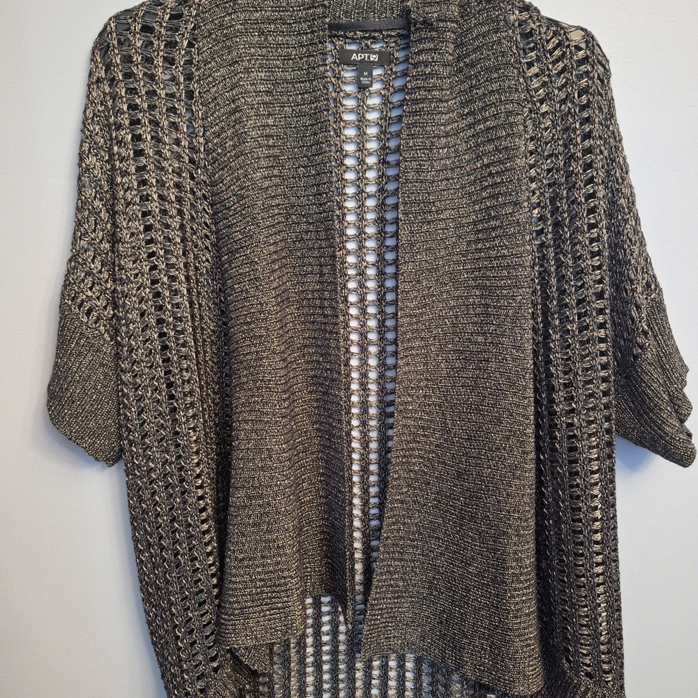 Apt. 9 Women's Open-Knit Cardigan - Gray